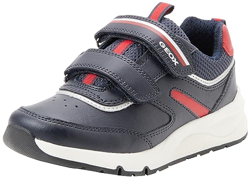 Geox J ROONER Boy B Sneaker, Navy/RED, 24 EU von Geox