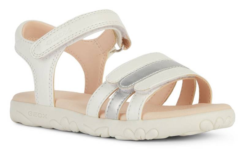 Geox J SANDAL HAITI GIRL Sandale, Glitzersandale, Klettschuh im Metallic Look von Geox