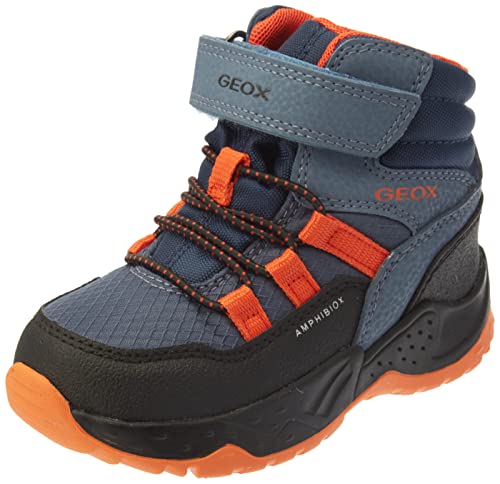 Geox Jungen J Sentiero Boy B Abx Stiefeletten, Dk Avio Orange, 35 EU von Geox