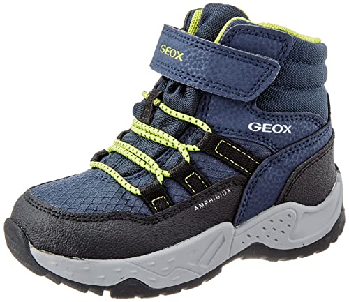 Geox Jungen J Sentiero Boy B Abx Stiefeletten, Navy Lime, 26 EU von Geox