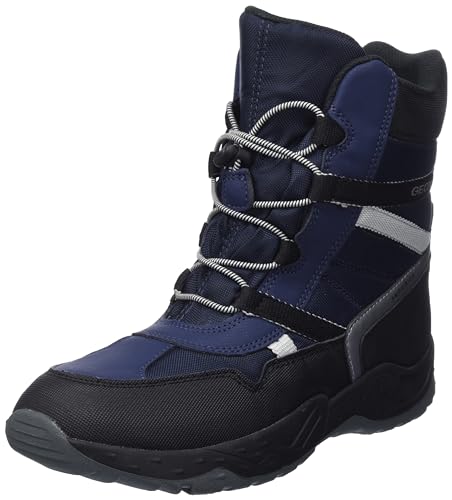 Geox J SENTIERO Boy B ABX Ankle Boot, Navy Lt Grey, 27 EU von Geox