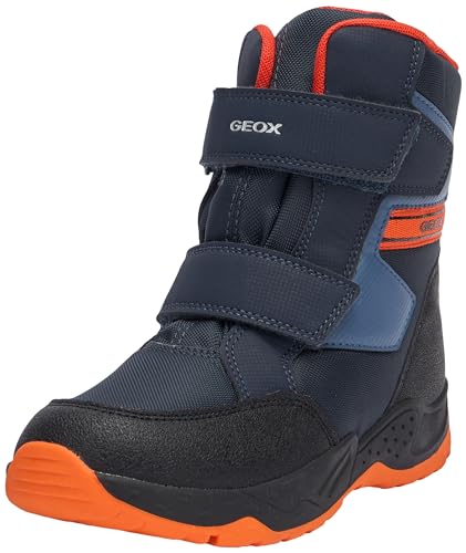 Geox J SENTIERO Boy B ABX Ankle Boot, Navy Orange, 27 EU von Geox