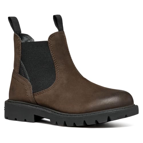 Geox J SHAYLAX Boy A Chelsea Boot, Coffee/Black, 30 EU von Geox