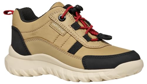 Geox J SIMBYOS Boy B ABX Sneaker, Beige/Schwarz, 27 EU von Geox