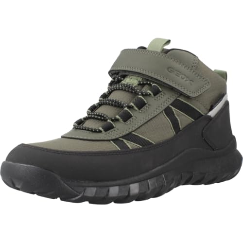 Geox J SIMBYOS Boy B ABX Sneaker, DK Green/Black, 36 EU von Geox