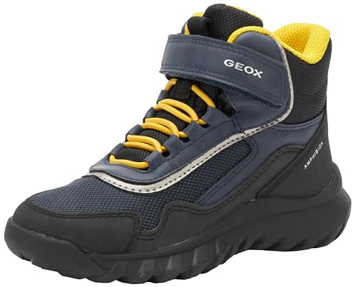 Geox J SIMBYOS Boy B ABX Sneaker, Navy/Yellow, 39 EU Geox J SIMBYOS Boy B ABX Sneaker, Navy/Yellow, 39 EU von Geox