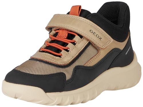 Geox J SIMBYOS Boy B ABX Sneaker, Sand/ORANGE, 24 EU Geox J SIMBYOS Boy B ABX Sneaker, Sand/ORANGE, 24 EU von Geox