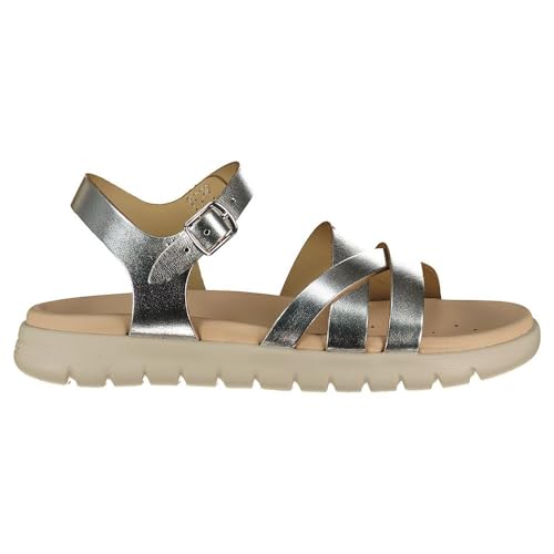 Geox J SOLEIMA Gir Sandal, Silver, 26 EU von Geox