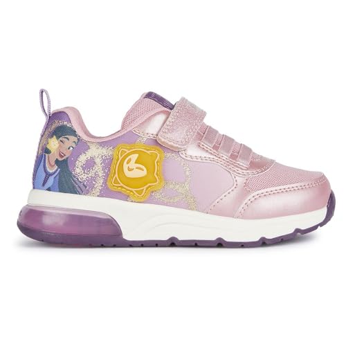Geox J SPACECLUB Girl A Sneaker, PINK/LT Prune, 31 EU von Geox