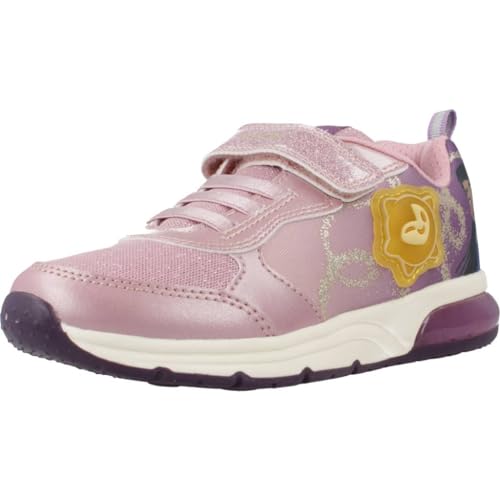 Geox J SPACECLUB Girl A Sneaker, PINK/LT Prune, 34 EU von Geox