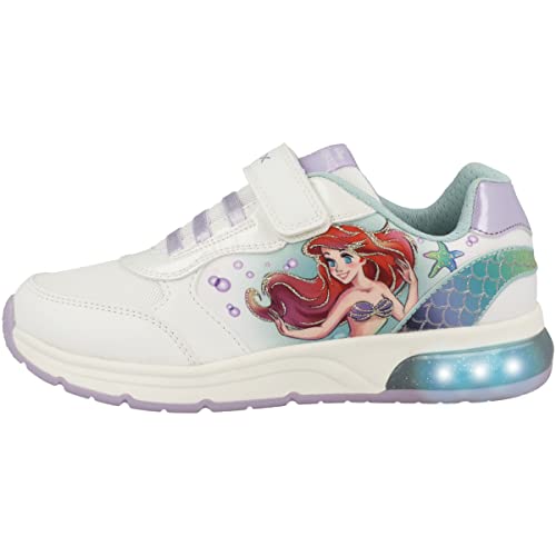 Geox J SPACECLUB Girl Sneaker, White/WATERSEA, 31 EU von Geox