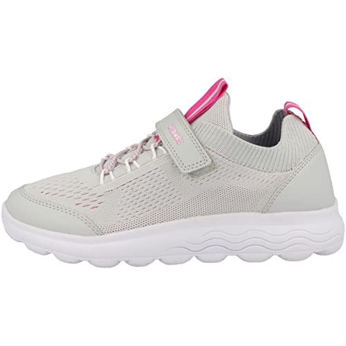 Geox J SPHERICA Girl Sneaker, LT Grey/Fuchsia, 38 EU von Geox