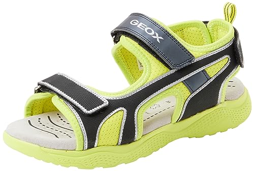 Geox J SPLUSH Boy Sandal, Lime/Black, 31 EU von Geox