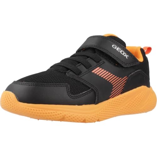 Geox J SPRINTYE Boy A Sneaker, Black/Orange, 24 EU Geox J SPRINTYE Boy A Sneaker, Black/Orange, 24 EU von Geox