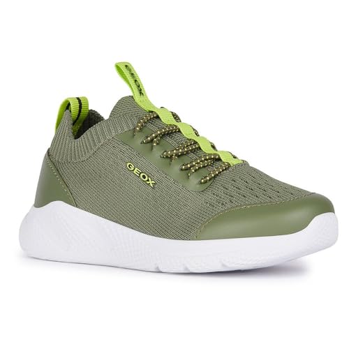 Geox J SPRINTYE Boy A Sneaker, Military/Lime, 38 EU von Geox