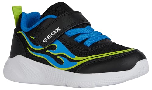 Geox J SPRINTYE Boy B Sneaker, Black/LT Blue, 35 EU von Geox