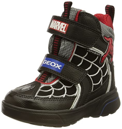 Geox Jungen J Sveggen Boy B Abx Stiefeletten, Black Red, 29 EU von Geox