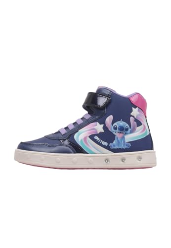 Geox J Skylin Girl F Sneaker, Navy/Fuchsia, 27 EU Geox J Skylin Girl F Sneaker, Navy/Fuchsia, 27 EU von Geox
