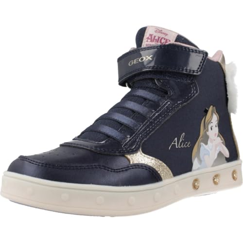 Geox J Skylin Girl G Sneaker, Navy/Platinum, 33 EU Geox J Skylin Girl G Sneaker, Navy/Platinum, 33 EU von Geox