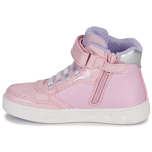 Geox J Skylin Girl Sneaker, PINK/Lilac, 28 EU von Geox