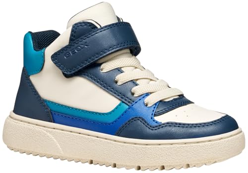 Geox J THELEVEN Boy Sneaker, LT Ivory/LT Blue, 33 EU von Geox
