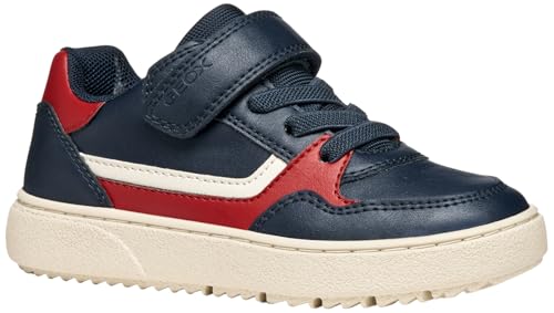 Geox J THELEVEN Boy Sneaker, Navy/RED, 33 EU von Geox
