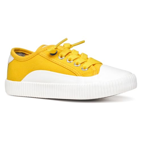 Geox J TIPPESTE Boy A Sneaker, Yellow/White, 38 EU Geox J TIPPESTE Boy A Sneaker, Yellow/White, 38 EU von Geox