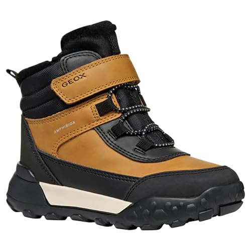 Geox J TREKKYUP Boy B ABX Ankle Boot, DK Yellow/Black, 36 EU von Geox