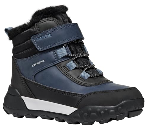 Geox J TREKKYUP Boy B ABX Ankle Boot, Denim/Black, 30 EU von Geox