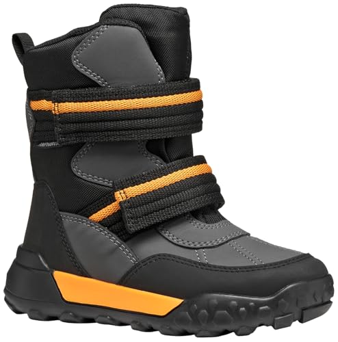 Geox J TREKKYUP Boy B ABX Ankle Boot, Grey/ORANGE, 28 EU von Geox