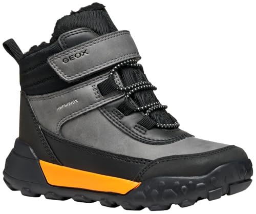 Geox J TREKKYUP Boy B ABX Ankle Boot, Grey/ORANGE, 38 EU von Geox