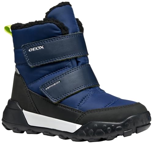 Geox J TREKKYUP Boy B ABX Ankle Boot, Navy/Lime, 27 EU von Geox