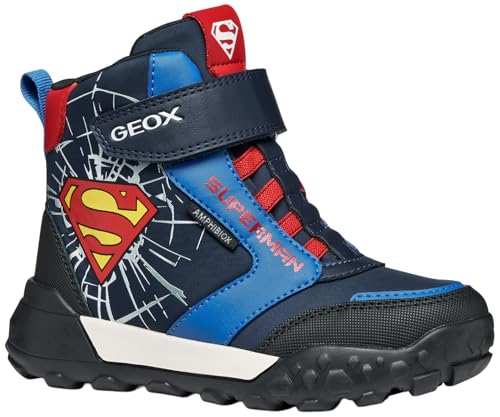 Geox J TREKKYUP Boy B ABX Ankle Boot, Navy/RED, 38 EU von Geox
