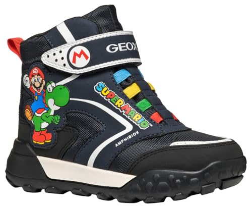 Geox J TREKKYUP Boy B ABX Snow Boot, Navy/Black, 34 EU von Geox