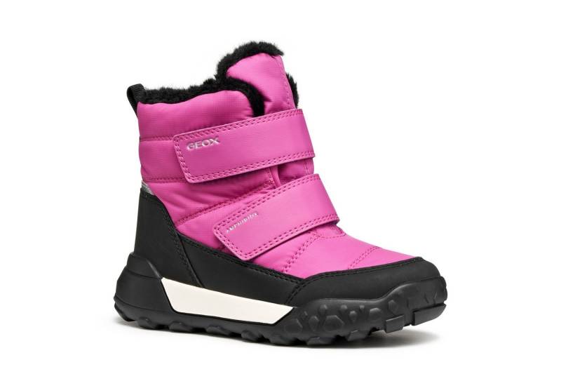 Geox J TREKKYUP GIRL B AB Winterboots Klettstiefel mit Warmfutter, Größenschablone zum Download von Geox