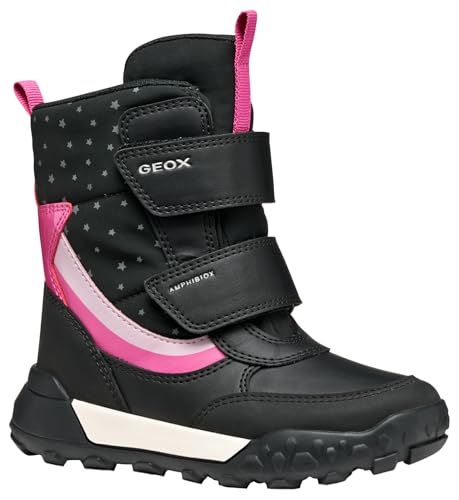 Geox J TREKKYUP Girl B AB Ankle Boot, Black/Fuchsia, 38 EU von Geox