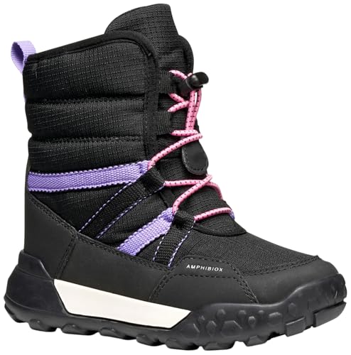 Geox J TREKKYUP Girl B AB Ankle Boot, Black/Lilac, 31 EU von Geox