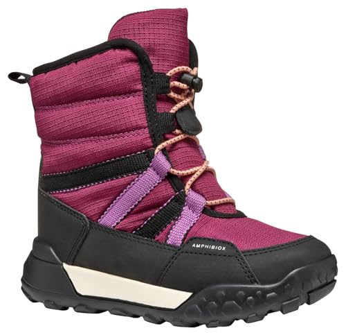 Geox J TREKKYUP Girl B AB Snow Boot, DK Raspberry/Black, 31 EU von Geox