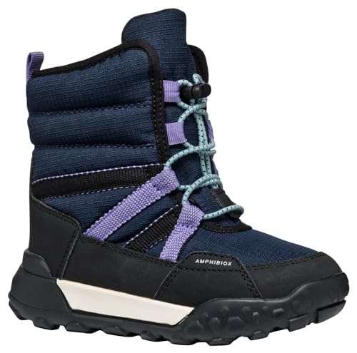Geox J TREKKYUP Girl B AB Snow Boot, Navy/Violet, 30 EU von Geox