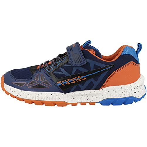 Geox J Tuono Boy Sneaker, Navy/ORANGE, 25 EU von Geox