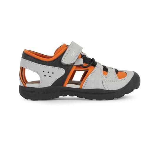 Geox J VANIETT Boy A Sandal, Grey/ORANGE, 28 EU von Geox