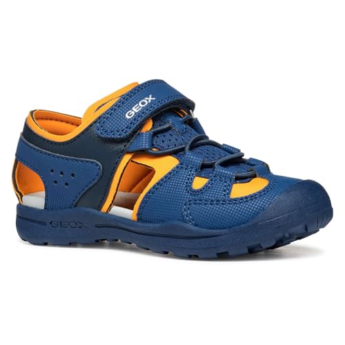 Geox J VANIETT Boy A Sandal, Navy/Orange, 27 EU von Geox