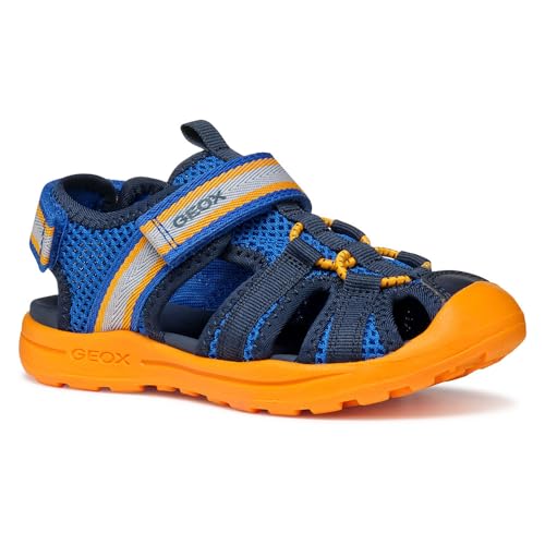 Geox J VANIETT Boy A Sandal, Royal/Orange, 26 EU von Geox