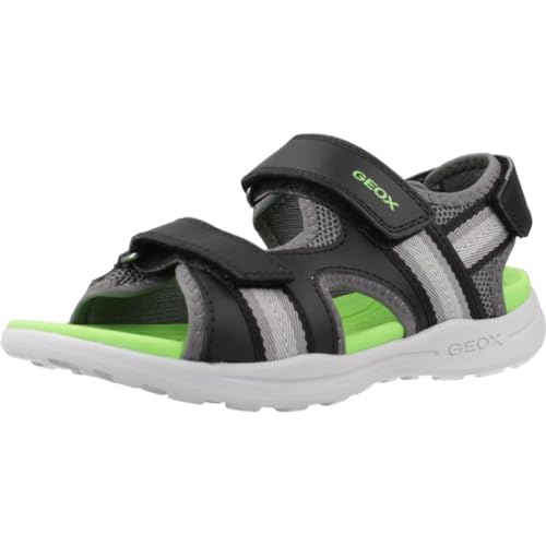 Geox J VANIETT Boy B Sandal, Black/Green, 29 EU von Geox
