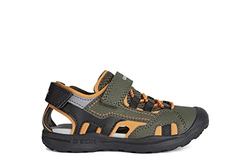 Geox Jungen J VANIETT Boy Sandal, Military/ORANGE, 30 EU von Geox