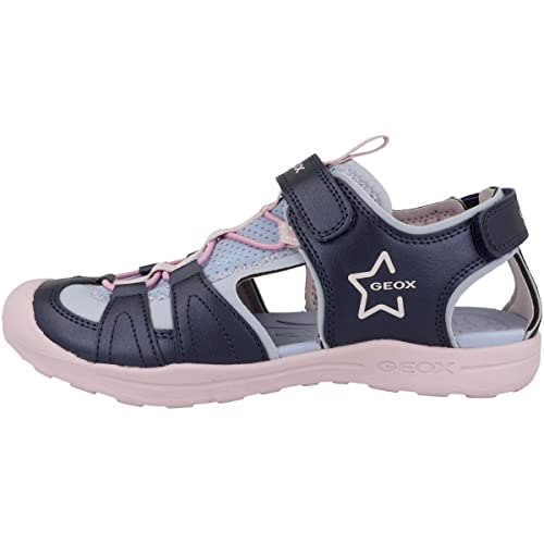 Geox J VANIETT Girl Sandal, Navy/PINK, 25 EU von Geox