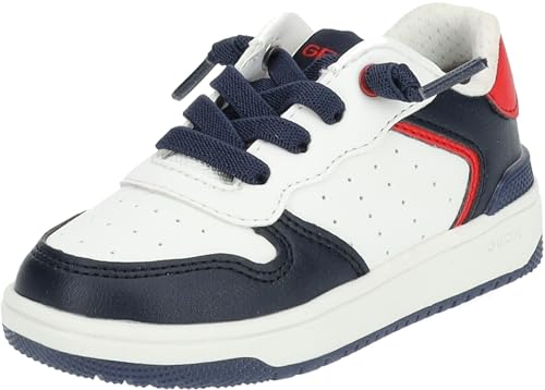 Geox J WASHIBA Boy B Sneaker, White/Navy, 26 EU von Geox