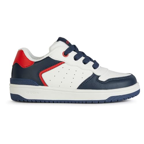 Geox J WASHIBA Boy B Sneaker, White/Navy, 33 EU von Geox