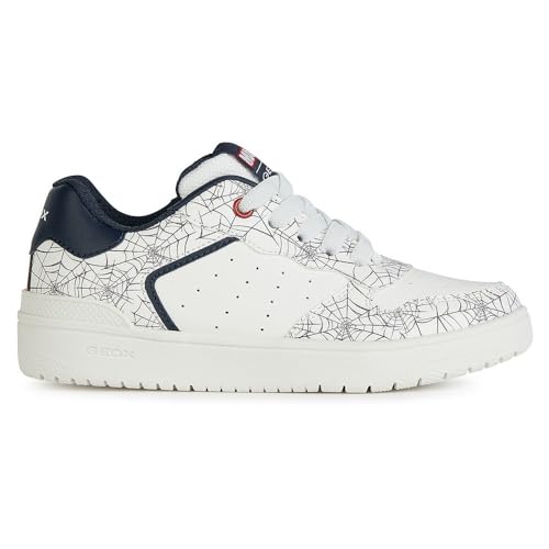 Geox J WASHIBA Boy C Sneaker, White/Navy, 37 EU von Geox