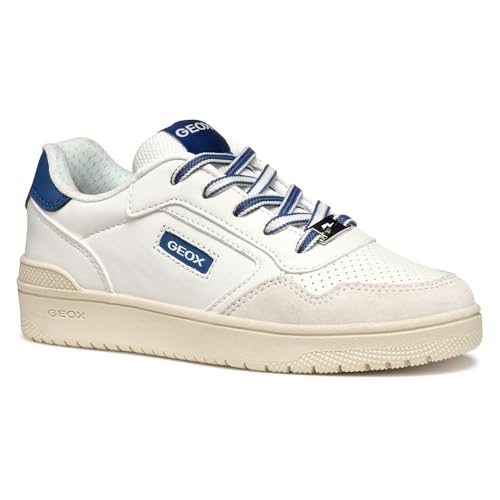 Geox J WASHIBA Boy D Sneaker, White/Navy, 38 EU von Geox